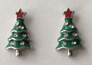 Picture of Green Tree Studs 1.5cm high