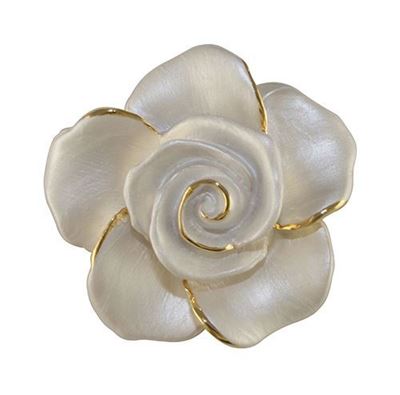 Picture of Rose Head Brooch gold plated
