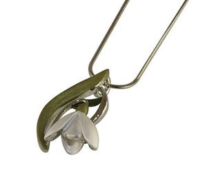 Picture of Snowdrop Pendant 3cm high; chain 48cm long