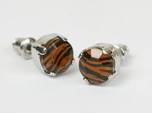 Picture of Tiger Stud Earrings pierced ears only