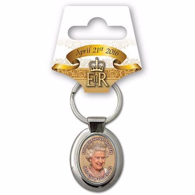 Picture of The Queen at 90 Keyring